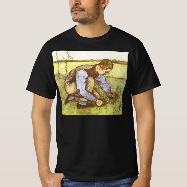 Vincent van Gogh - Boy Cutting Grass with Sickle T-Shirt (Front)