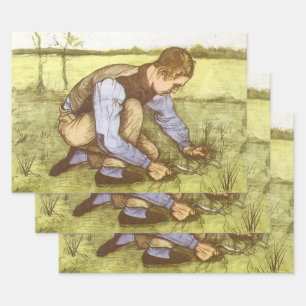 Vincent van Gogh - Boy Cutting Grass with Sickle Wrapping Paper Sheet