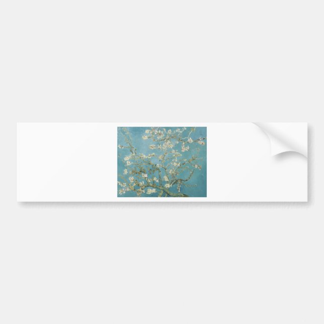 Vincent Van Gogh Branches of Almond Tree Bumper Sticker (Front)