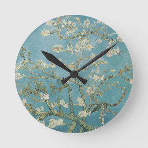 Vincent Van Gogh Branches of Almond Tree Round Clock