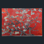 Vincent van Gogh Branches with Almond Blossom Placemat<br><div class="desc">Vincent van Gogh Branches with Almond Blossom still life impressionism painting very Asian in red  : floral fine art post impressionist</div>