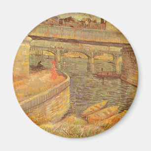 Vincent van Gogh Bridges Across the Seine Asnieres Magnet