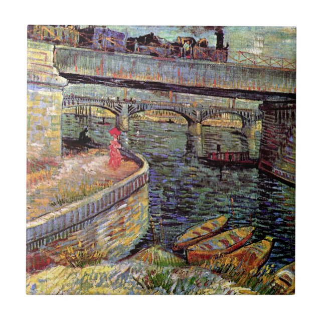 Vincent Van Gogh - Bridges Across The Seine Tile (Front)