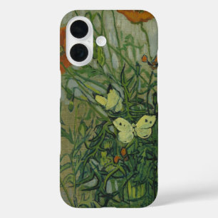 Vincent van Gogh - Butterflies and Poppies iPhone 16 Case
