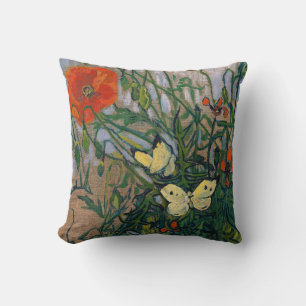 Vincent van Gogh - Butterflies and Poppies Cushion