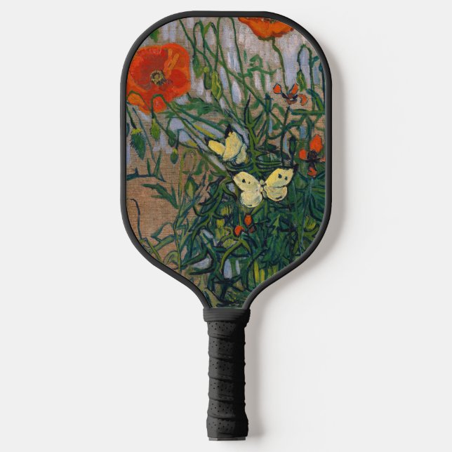 Vincent van Gogh - Butterflies and Poppies Pickleball Paddle (Front)