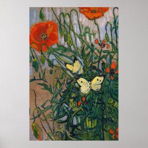 Vincent van Gogh - Butterflies and Poppies Poster
