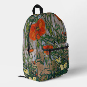 Vincent van Gogh - Butterflies and Poppies Printed Backpack