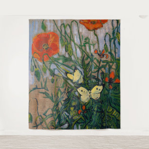 Vincent van Gogh - Butterflies and Poppies Tapestry