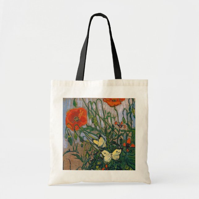 Vincent van Gogh - Butterflies and Poppies Tote Bag (Front)