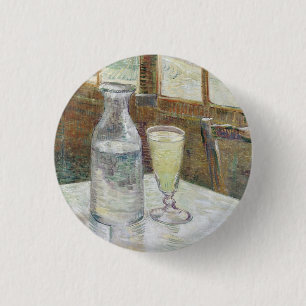 Vincent Van Gogh Cafe Table with Absinthe 3 Cm Round Badge