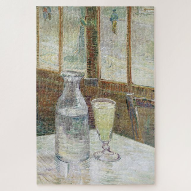 Vincent Van Gogh Cafe Table with Absinthe Jigsaw Puzzle (Vertical)