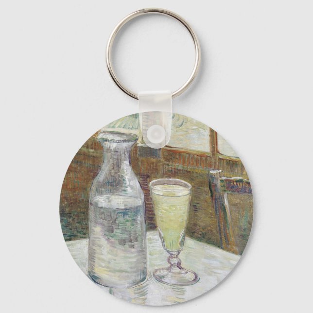 Vincent Van Gogh Cafe Table with Absinthe Key Ring (Front)