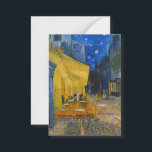 Vincent van Gogh - Cafe Terrace at Night Card<br><div class="desc">Cafe Terrace on the Place du Forum at Night - Vincent van Gogh,  1888</div>
