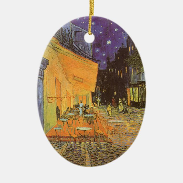 Vincent van Gogh - Cafe Terrace at Night Ceramic Ornament (Front)