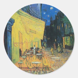 Vincent van Gogh Café Terrace at Night Classic Round Sticker