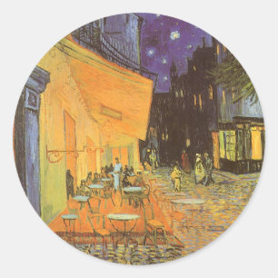 Vincent van Gogh - Cafe Terrace at Night Classic Round Sticker