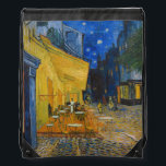 Vincent van Gogh - Cafe Terrace at Night Drawstring Bag<br><div class="desc">Cafe Terrace on the Place du Forum at Night - Vincent van Gogh,  1888</div>