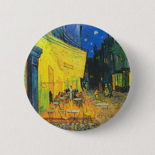 Vincent Van Gogh Cafe Terrace At Night Fine Art 6 Cm Round Badge