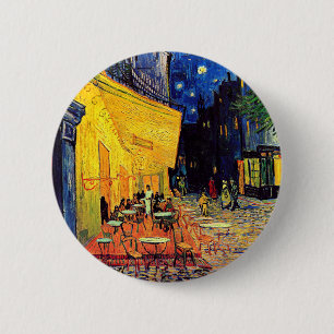 Vincent Van Gogh - Cafe Terrace At Night Fine Art 6 Cm Round Badge