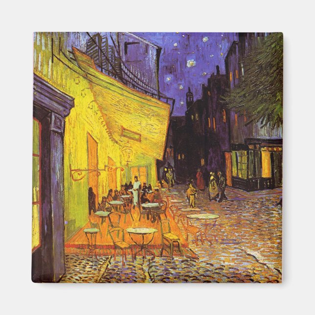Vincent Van Gogh Cafe Terrace At Night Fine Art Magnet (Front)