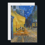 Vincent van Gogh - Cafe Terrace at Night Invitation<br><div class="desc">Cafe Terrace on the Place du Forum at Night - Vincent van Gogh,  1888</div>
