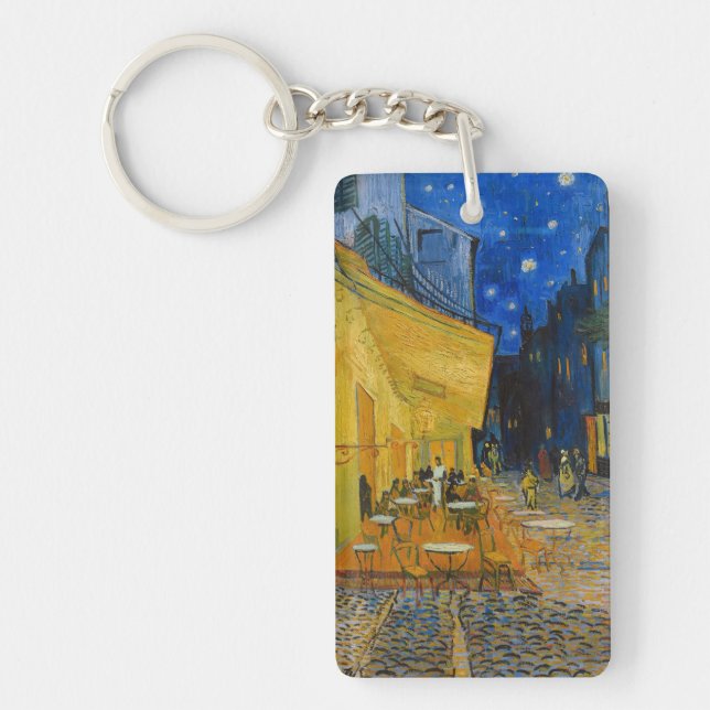 Vincent van Gogh - Cafe Terrace at Night Key Ring (Front)