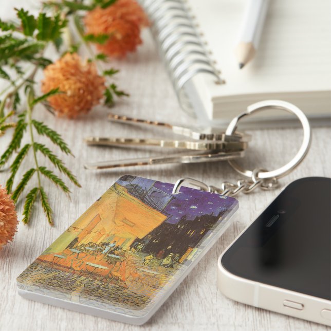 Vincent van Gogh - Cafe Terrace at Night Key Ring (Front Right)