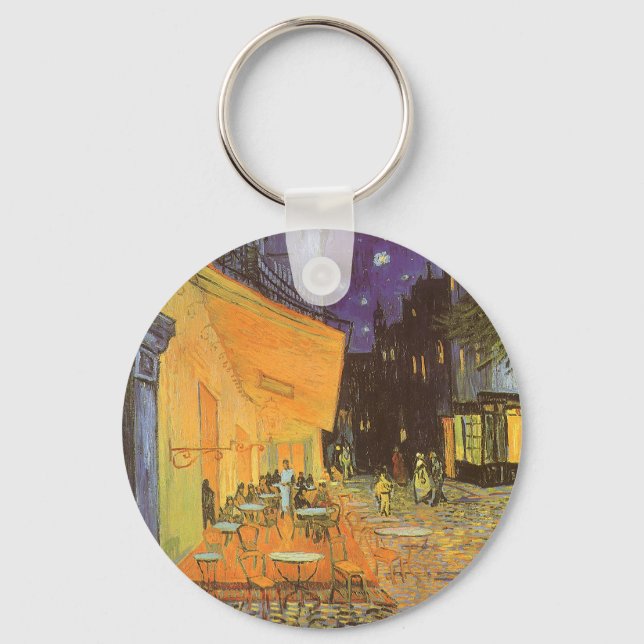 Vincent van Gogh - Cafe Terrace at Night Key Ring (Front)