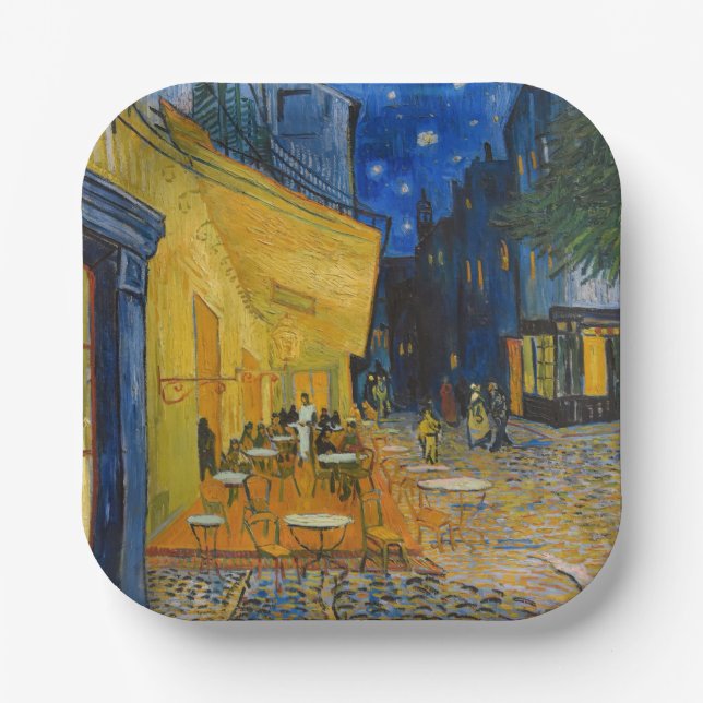 Vincent van Gogh - Cafe Terrace at Night Paper Plate (Front)