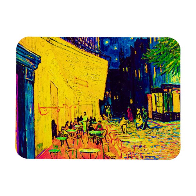 Vincent Van Gogh - Cafe Terrace At Night Pop Art Magnet (Horizontal)