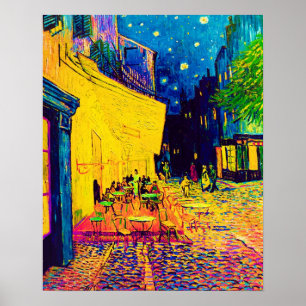 Vincent Van Gogh - Cafe Terrace At Night Pop Art Poster