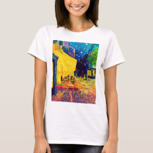 Vincent Van Gogh - Cafe Terrace At Night Pop Art T-Shirt