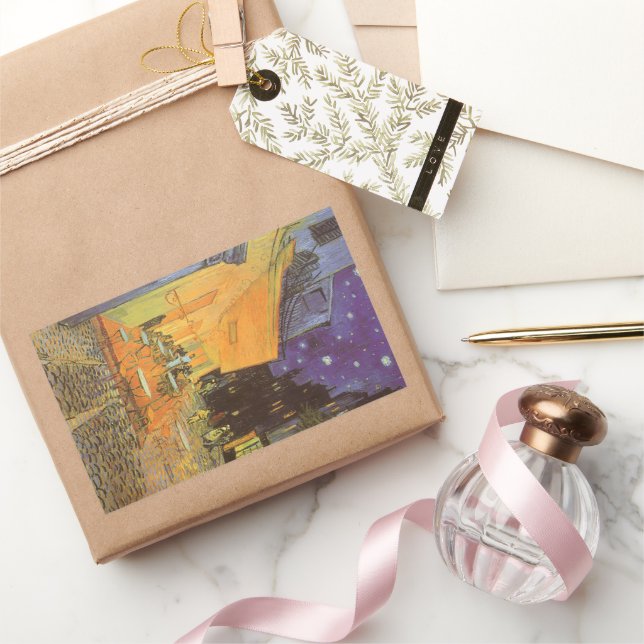 Vincent van Gogh - Cafe Terrace at Night Rectangular Sticker (Gifting)