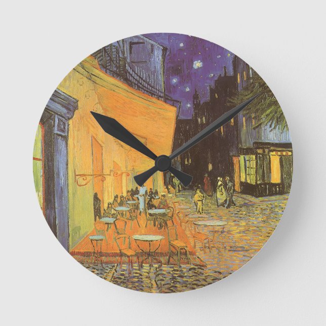 Vincent van Gogh - Cafe Terrace at Night Round Clock (Front)