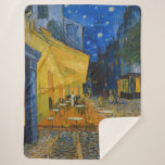 Vincent van Gogh - Cafe Terrace at Night Sherpa Blanket<br><div class="desc">Cafe Terrace on the Place du Forum at Night - Vincent van Gogh,  1888</div>