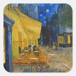 Vincent van Gogh - Cafe Terrace at Night Square Sticker