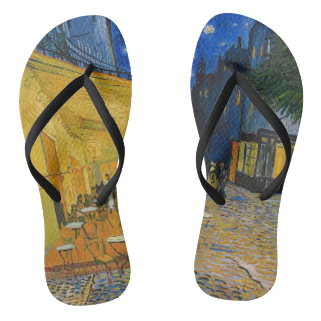 Vincent van Gogh - Cafe Terrace at Night Thongs (Footbed)