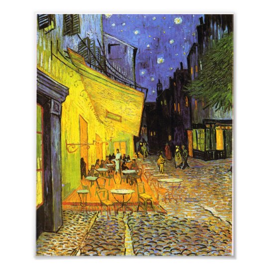 Vincent Van Gogh Cafe Terrace At Night Vintage Art Photo ...
