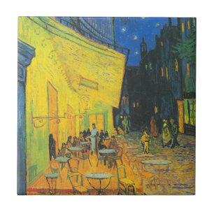 Vincent Van Gogh Cafe Terrace Masterpiece Ceramic Tile