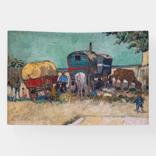 Vincent Van Gogh - Caravans, Gypsy Camp near Arles Banner