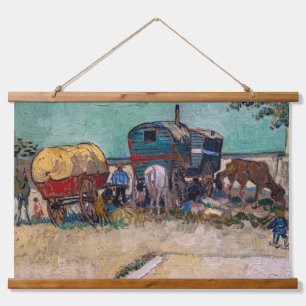 Vincent Van Gogh - Caravans, Gypsy Camp near Arles Hanging Tapestry