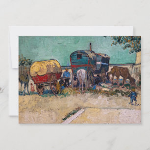 Vincent Van Gogh - Caravans, Gypsy Camp near Arles Invitation