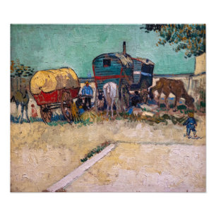 Vincent Van Gogh - Caravans, Gypsy Camp near Arles Photo Print