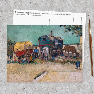 Vincent van Gogh - Caravans, Gypsy Camp near Arles Postcard