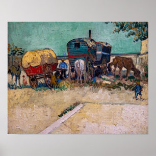 Vincent Van Gogh - Caravans, Gypsy Camp near Arles Poster