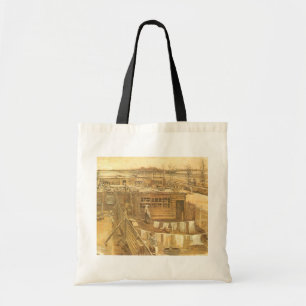 Vincent van Gogh - Carpenter's Yard and Laundry Tote Bag