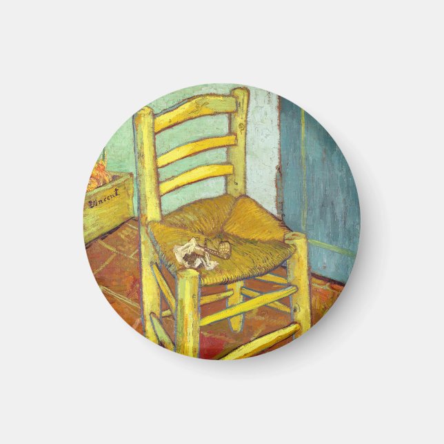 Vincent Van Gogh Chair with Pipe Magnet (Front)