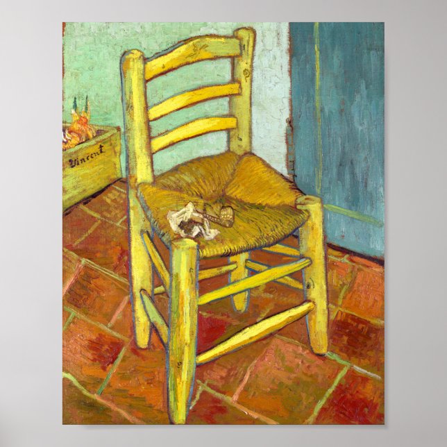 Vincent Van Gogh Chair with Pipe Poster (Front)