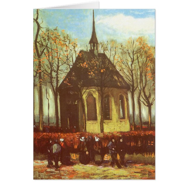 Vincent van Gogh - Chapel at Nuenen, Churchgoers (Front)
